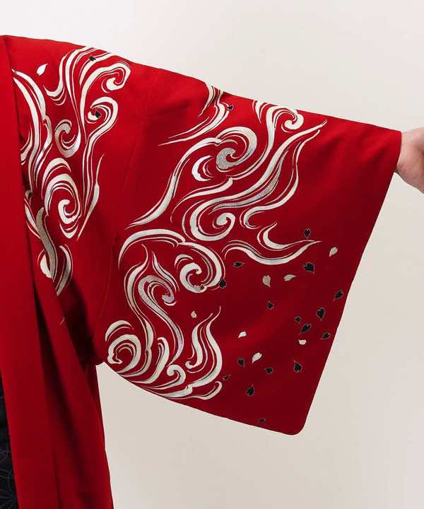 男性用 羽織袴レンタル | 赤の虎紋様羽織