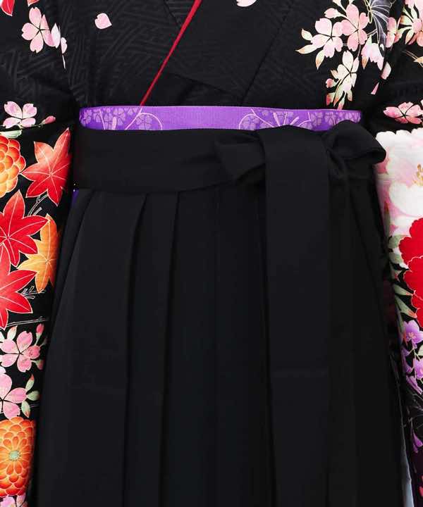 卒業式袴レンタル | 紫黒の四季花