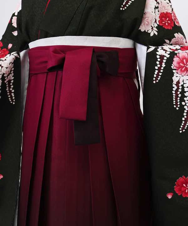 卒業式袴レンタル | 深緑百花と桜ぼかし