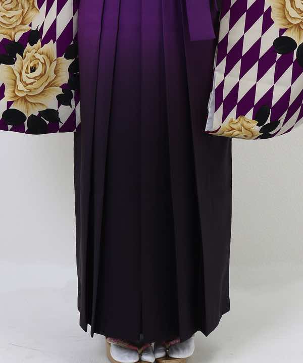 卒業式袴レンタル | ダイヤバラード(紫)×紫暈し袴