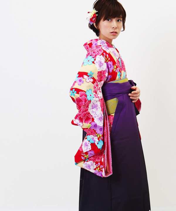 卒業式袴レンタル | フラワーズ 紫のぼかし袴