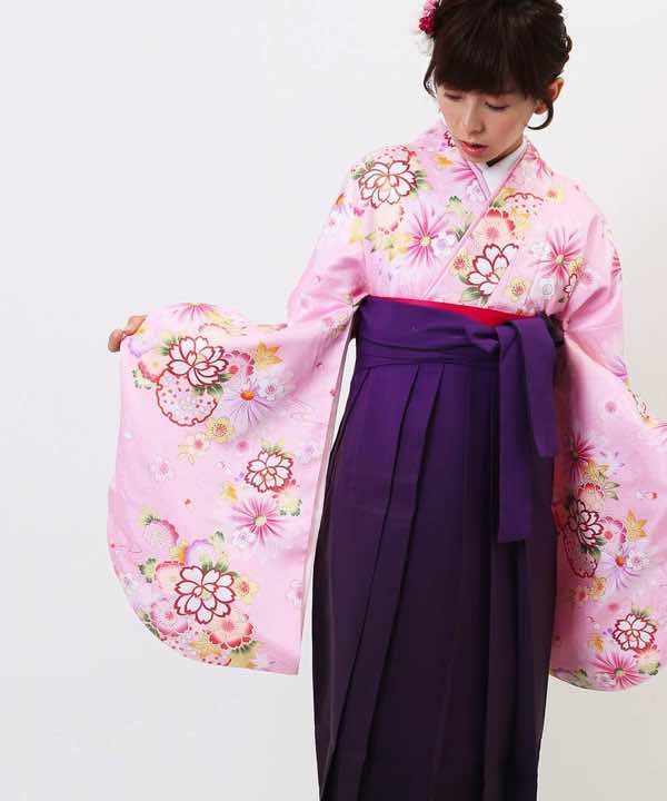 卒業式袴レンタル | 春色と紫のフェミニン