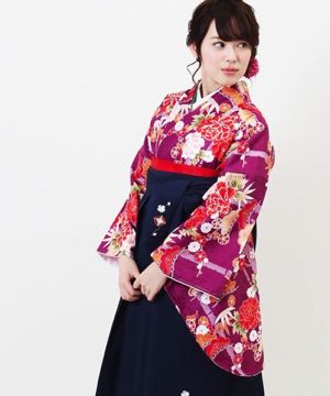 卒業式袴 | パープルオールド×紺袴
