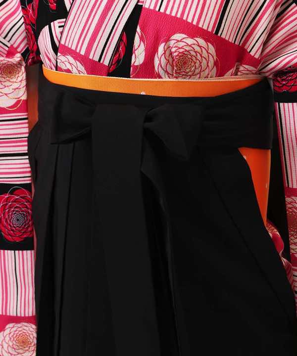 卒業式袴レンタル | ピンクローズ 黒袴