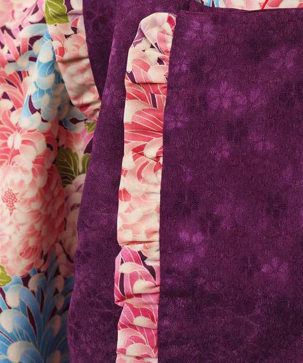 七五三(三歳)レンタル | 乱菊模様に紫の被布
