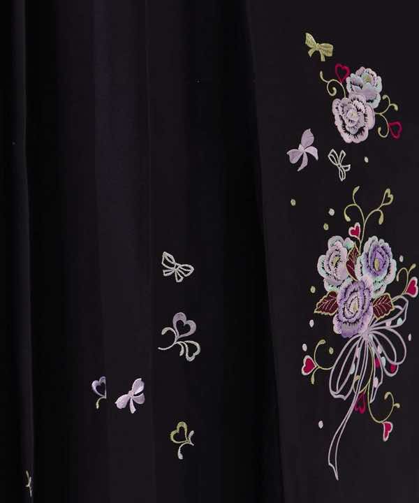 卒業式袴レンタル | 黒紅紫と花結び