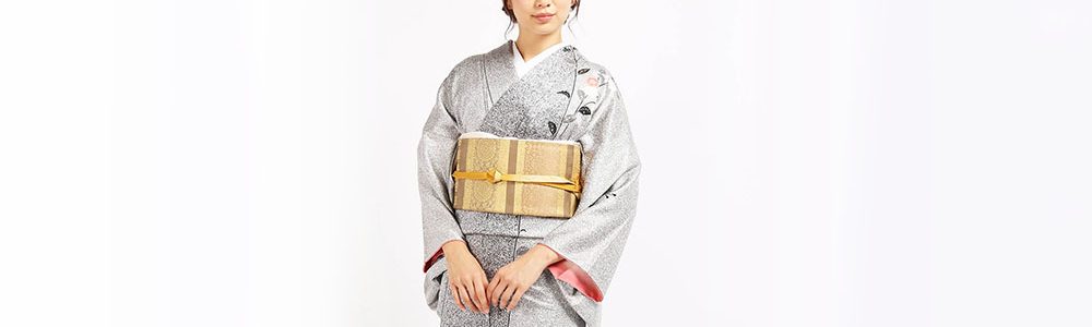 着物だいやす SALE654■袋帯■染め帯　洒落袋　たたき染　蝋たたき　ミミズク　グレー　長尺【仕立て上がり帯】ふくよか