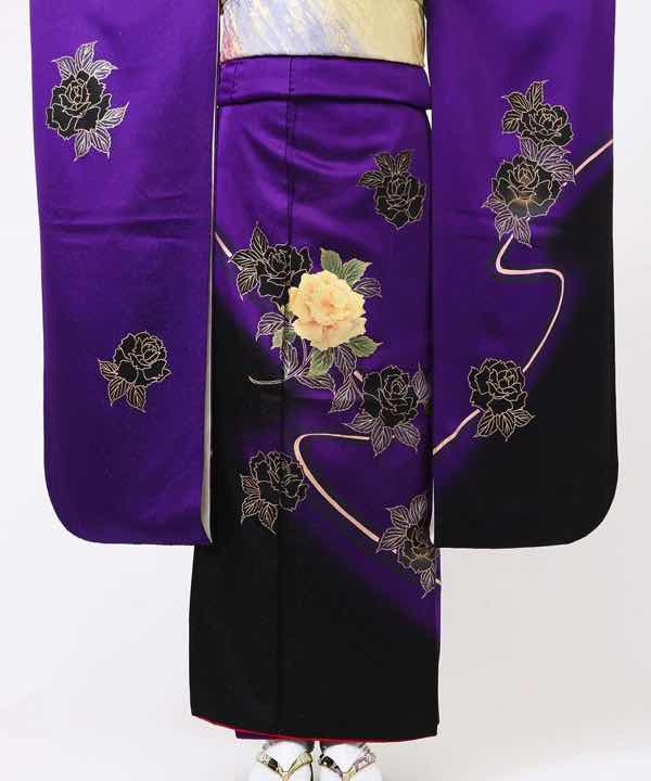 振袖レンタル | 濃い紫色 薔薇の花