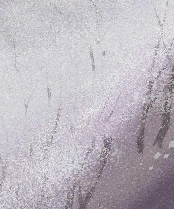 単衣レンタル | 訪問着 薄紫色 木々に鶴