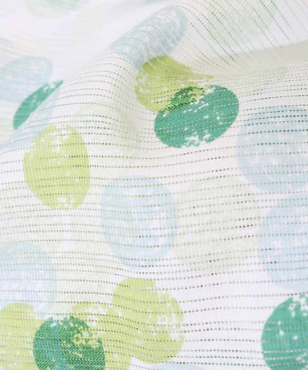 浴衣レンタル | 白地に緑の水玉