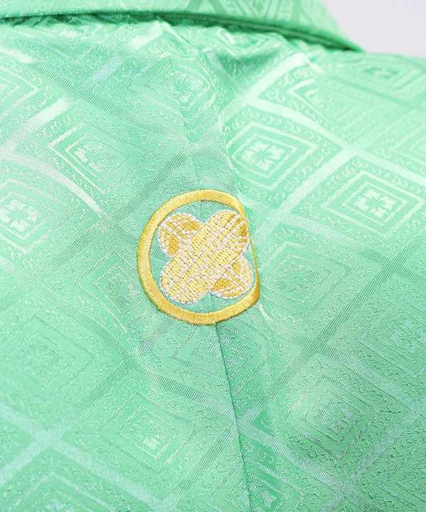 男性用 羽織袴レンタル | 黄緑の菱紋羽織