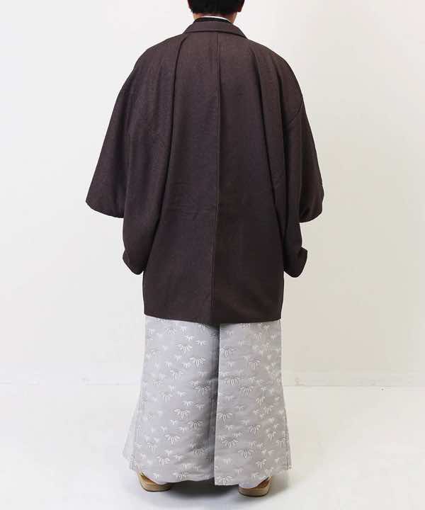 男性用 羽織袴レンタル | 茶羽織に草紋様袴 | hataori(ハタオリ)