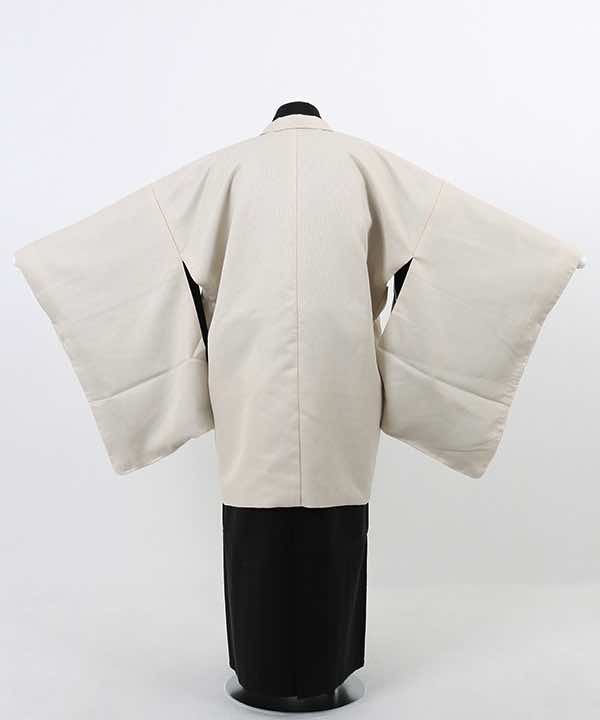 卒業式袴(小学男子用)レンタル | 黒地の着物にベージュ羽織 黒袴