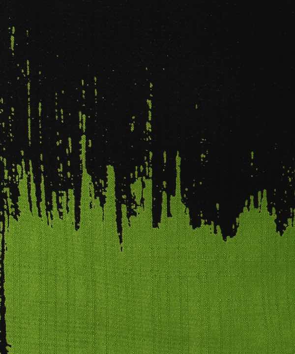 浴衣レンタル | 【JUNKO KOSHINO】黒地に緑色のラフボーダー