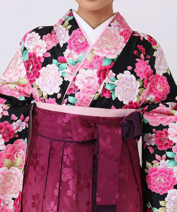 卒業式袴レンタル | 夜天の花舞 桜箔押し袴