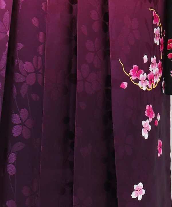 卒業式袴レンタル | 夜天の花舞 桜箔押し袴