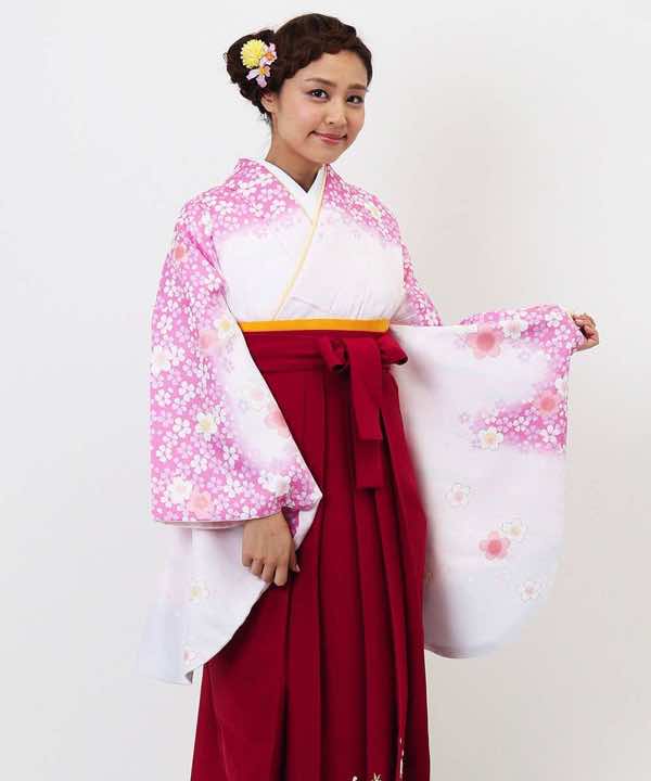 卒業式袴レンタル | 淡いピンク 小桜の宴