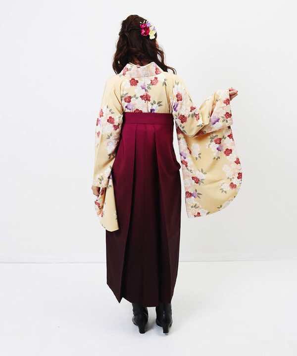 卒業式袴レンタル | クリーム色に古典桜