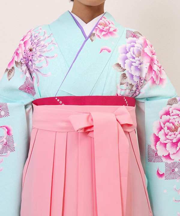 卒業式袴レンタル | 空色と桃色と菊の花