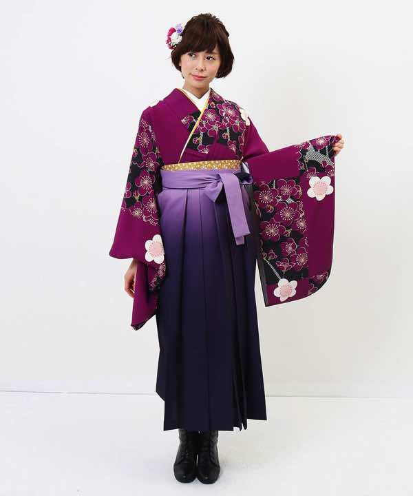 卒業式袴レンタル | 赤紫の梅乙女
