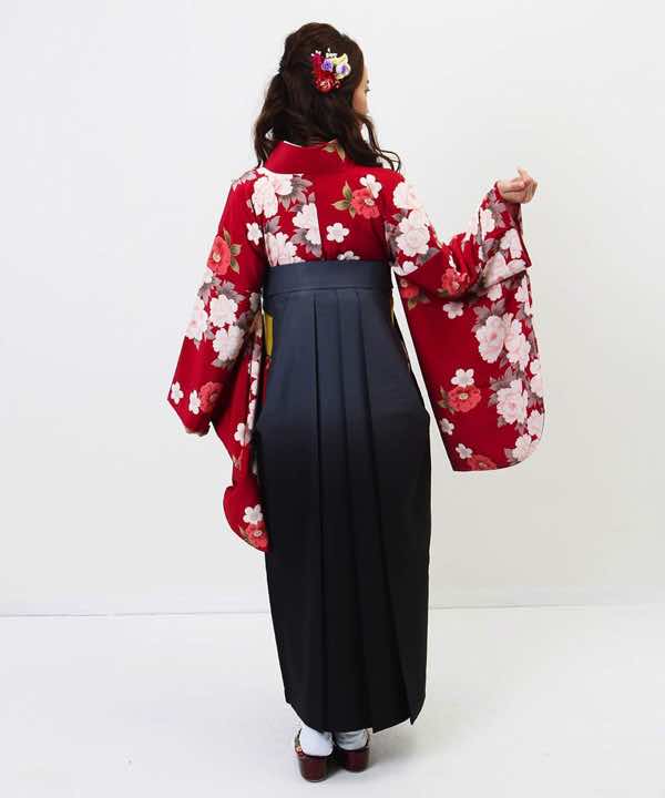 卒業式袴レンタル | 牡丹と椿と桜の花