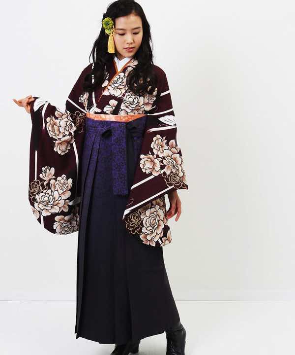 卒業式袴レンタル | 牡丹と蝶のセピア