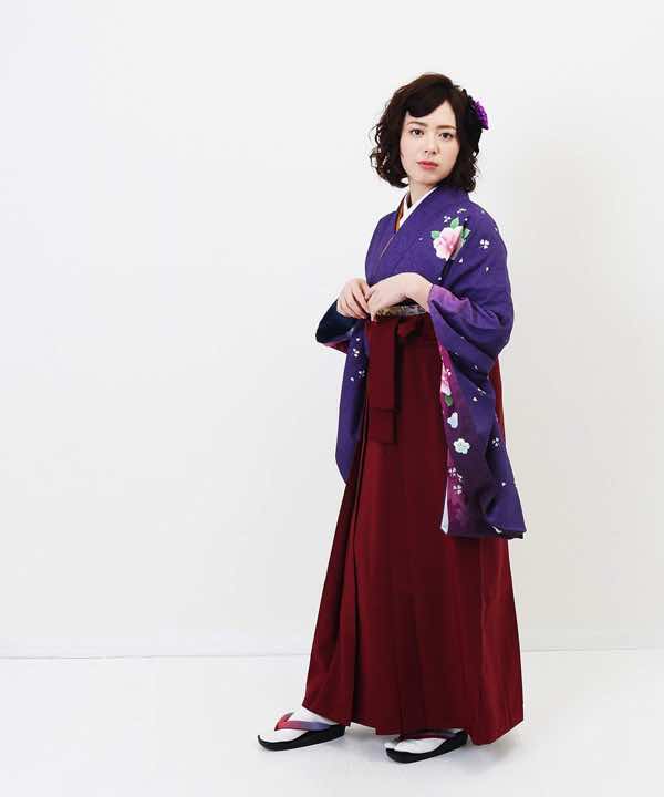 卒業式袴レンタル | 紫紺の桜風