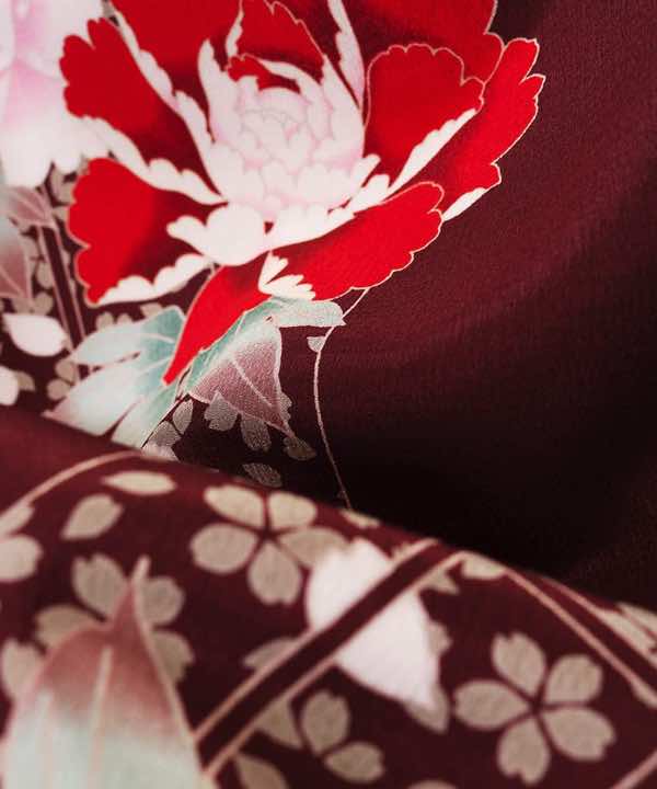 卒業式袴レンタル | 芍薬と桜の帯紋