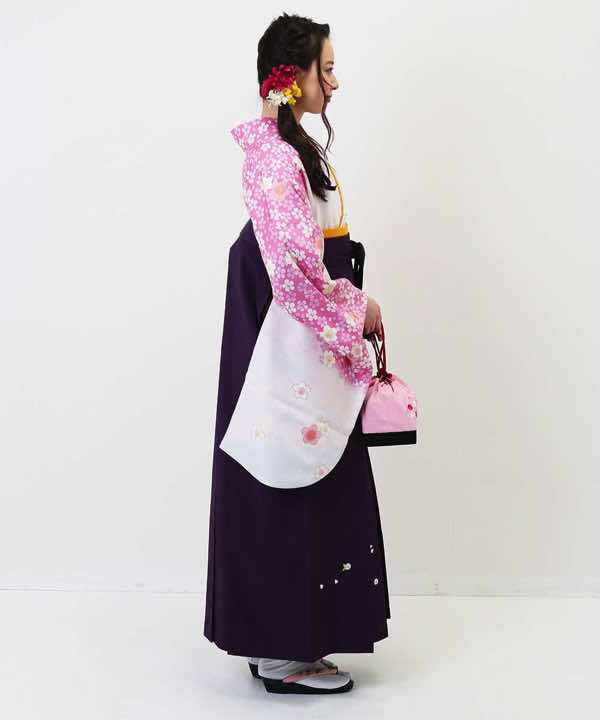 卒業式袴レンタル | ピンクぼかしに小桜