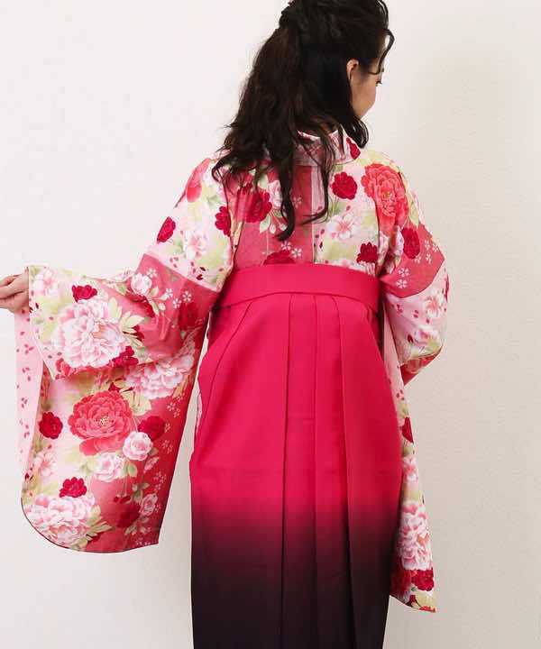 卒業式袴レンタル | ガーリーズピンク ピンク暈し袴