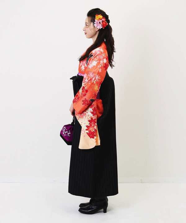 卒業式袴レンタル | 紗綾形紋に紅葉のぼかし