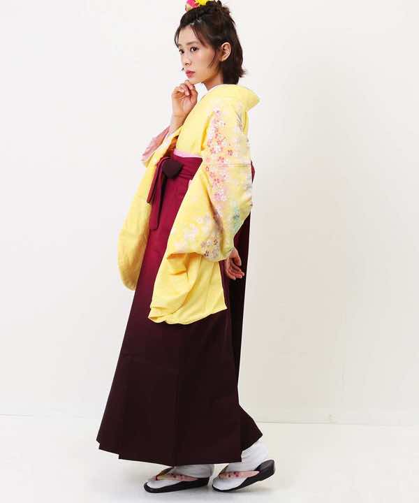 卒業式袴レンタル | 薄黄色に彩りの小桜