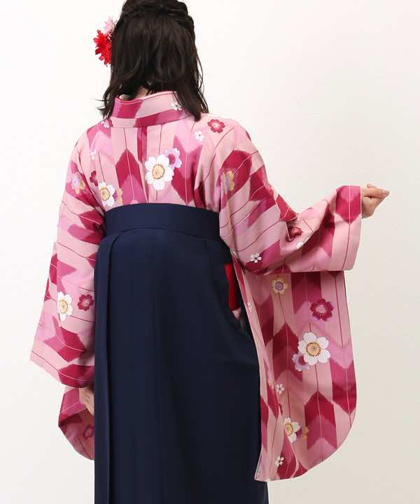 卒業式袴セット❗袴サイズＳ　ピンク桜刺繍入り❗着物、袴下帯、髪飾り込み❗お買い得