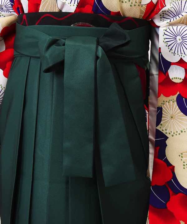 卒業式袴レンタル | 三色椿 グリーン暈し袴