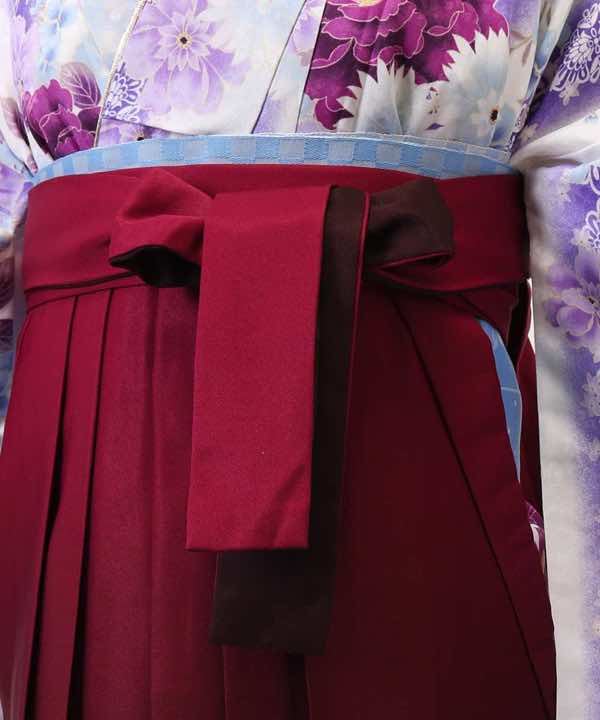 卒業式袴レンタル | 万華紫苑 赤紫暈し刺繍