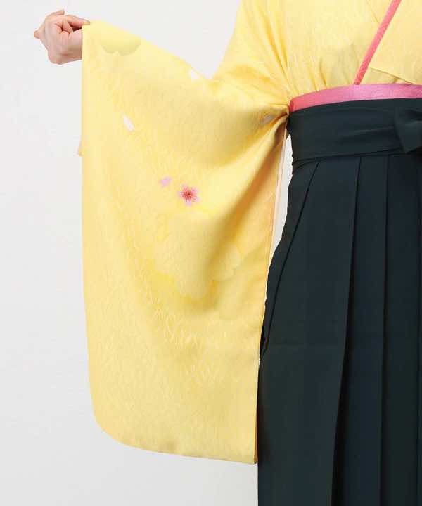 卒業式袴レンタル | 黄色地にやわらかな桜