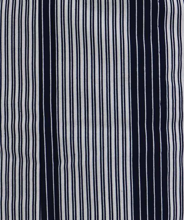 浴衣レンタル | 濃紺の縦縞模様 魚モチーフ柄の帯