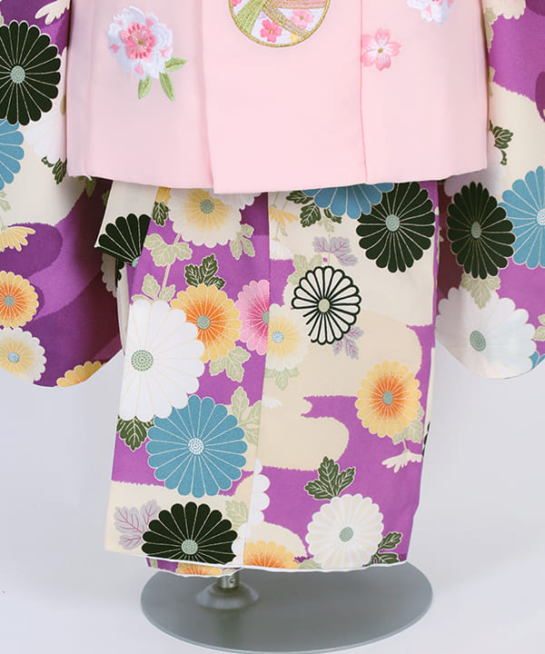 七五三(三歳女の子)レンタル | 薄紫地に菊の花