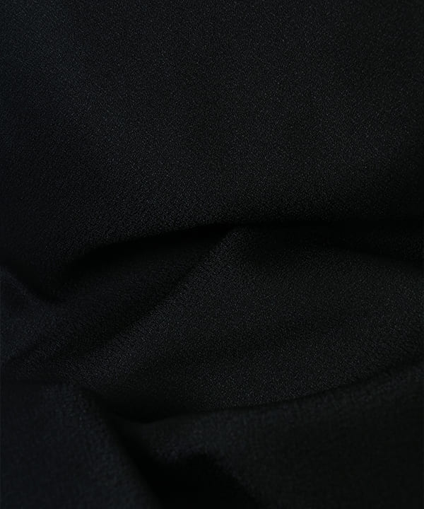 七五三(三歳男の子)レンタル | 黒無地 黒の絞り柄の被布