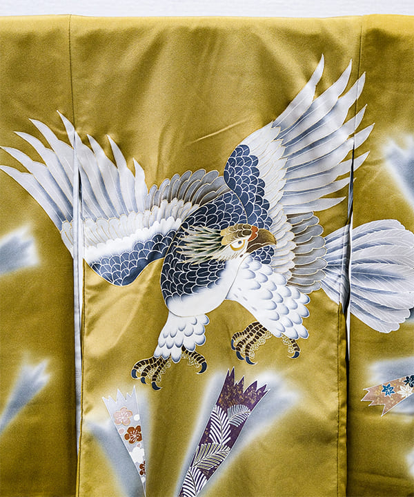 産着(お宮参り)|鷹と熨斗紋