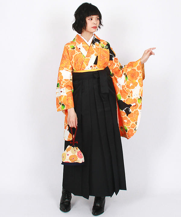 卒業式袴レンタル | 橙椿と縁起猫