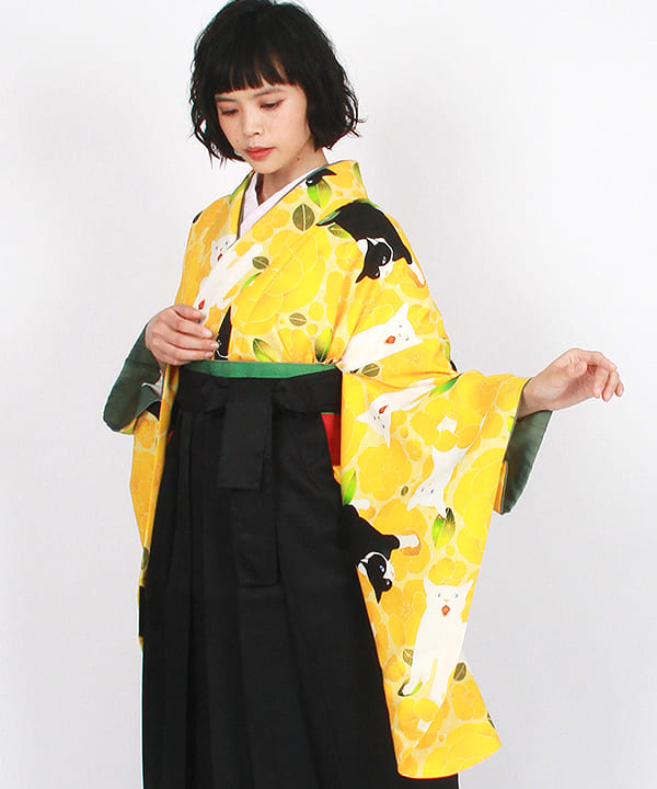 卒業式袴レンタル | 黄椿と縁起猫