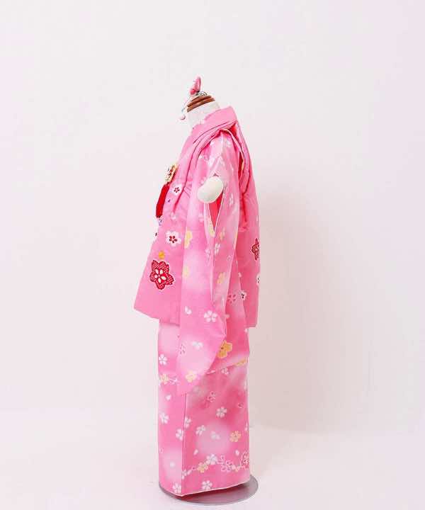 七五三(三歳)レンタル | ピンク地 紗綾形に小桜とぼかし