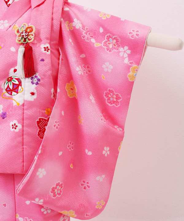 七五三(三歳)レンタル | ピンク地 紗綾形に小桜とぼかし