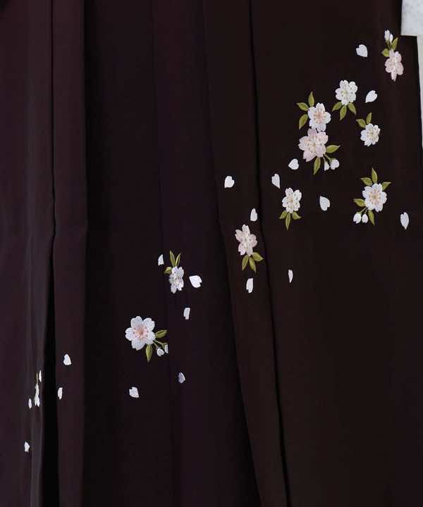 卒業式袴レンタル | 白地に雪花輪　紅ぼかし桜