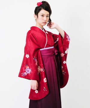 卒業式袴 | 紅紫の四季花舞