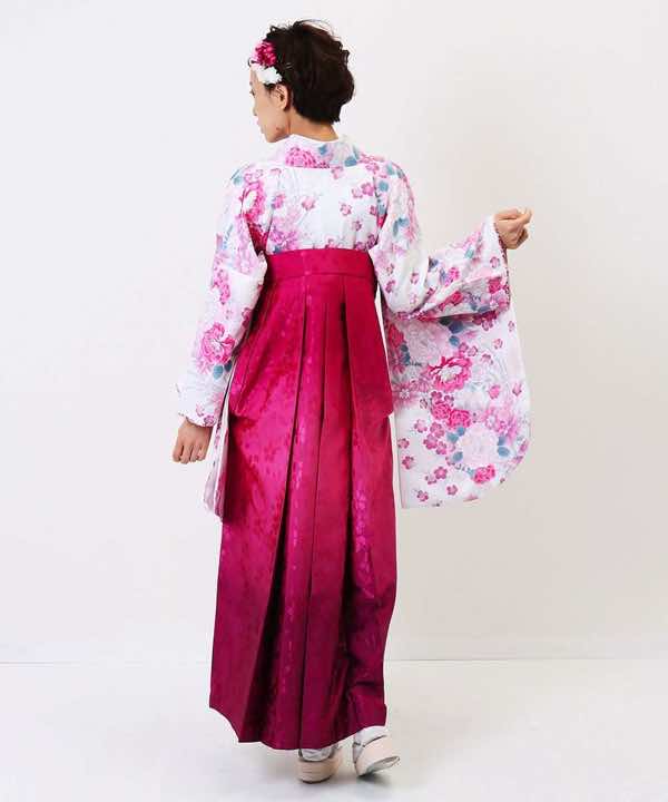 卒業式袴レンタル | 白磁四季花と桜舞