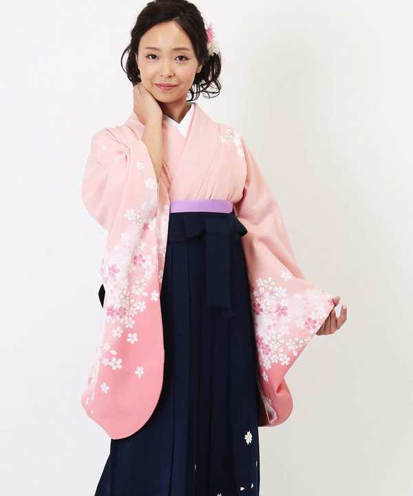 卒業式袴レンタル | 薄桃と藤の桜舞