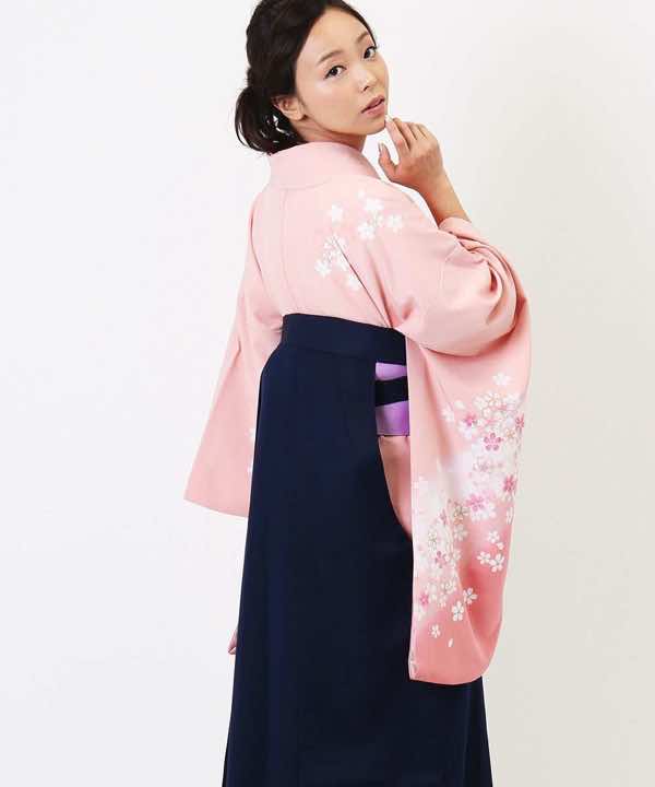 卒業式袴レンタル | 薄桃と藤の桜舞