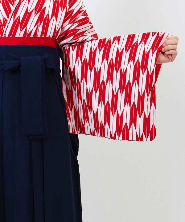 卒業式袴レンタル | 紅矢絣と紺地